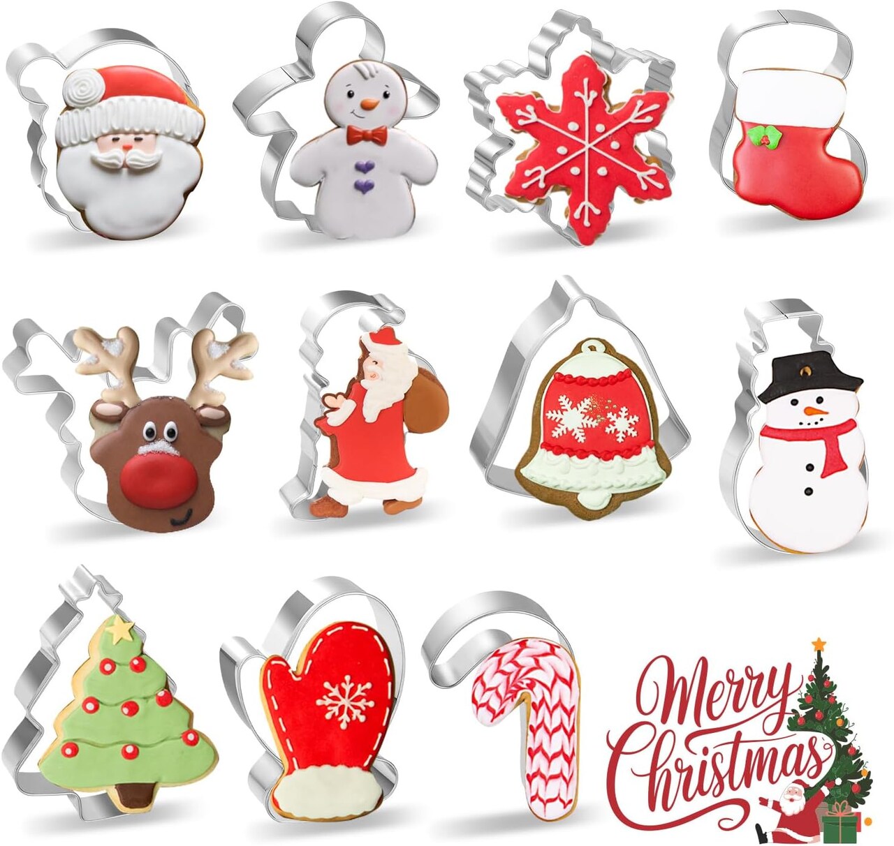 Thanksgiving Cookie Cutters Set – 12 Pcs Pumpkin Turkey Maple Leaf Squirrel Fall Shapes